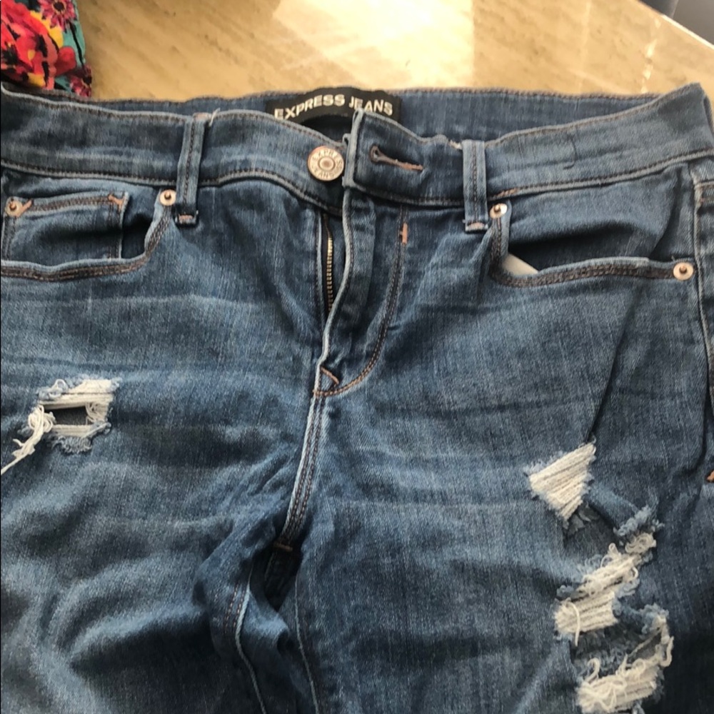 Express tore jeans